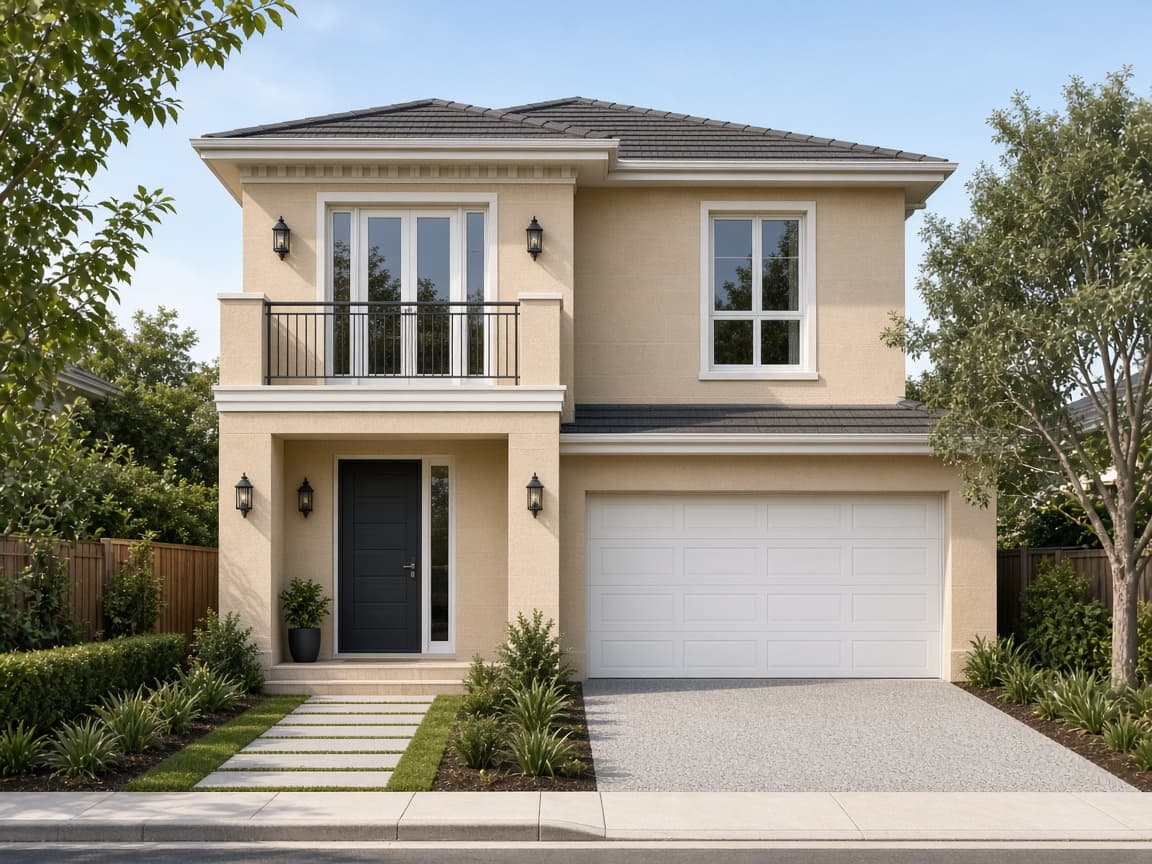 Example of a smooth acrylic-rendered house wall (1)
