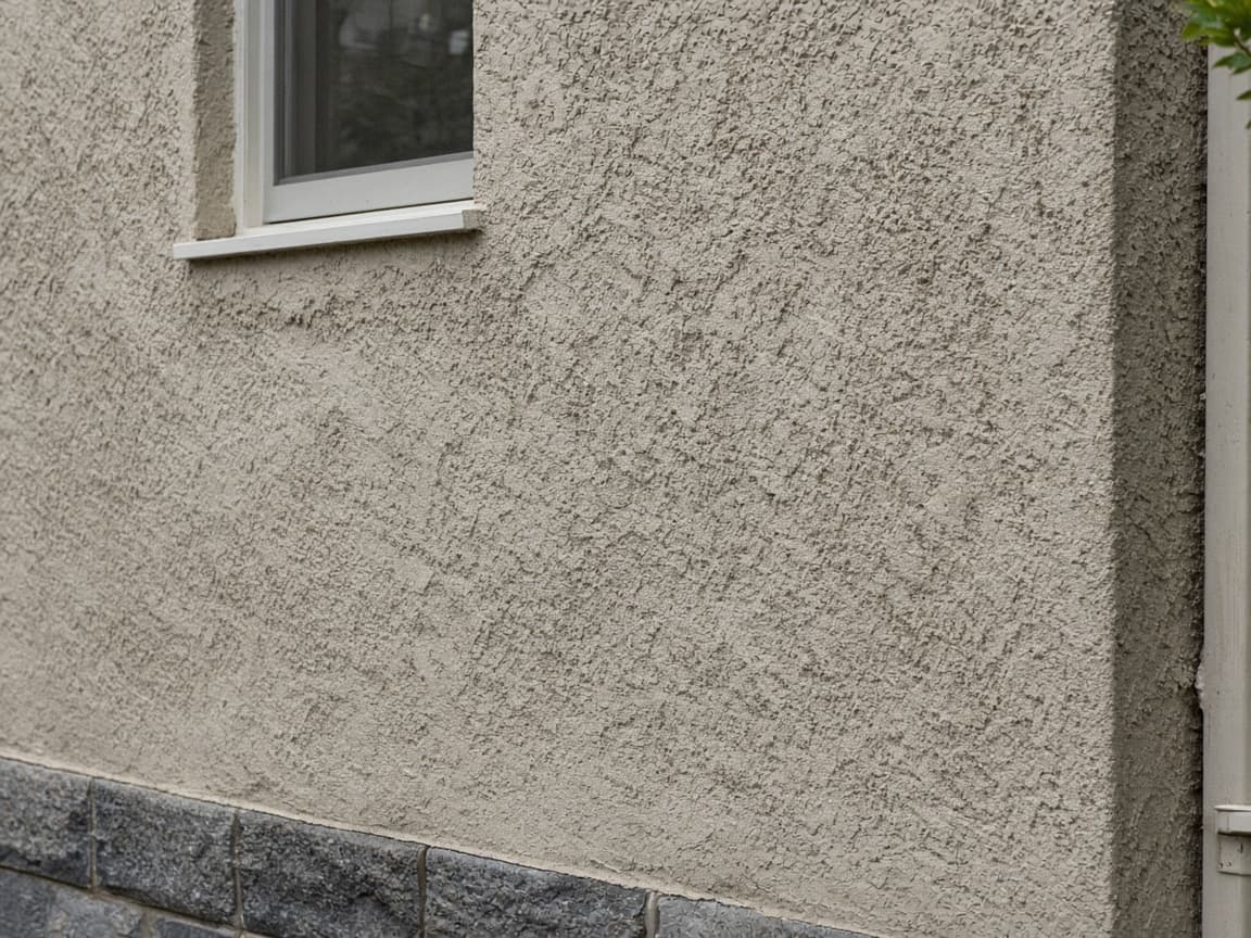 Example of a cement-rendered masonry wall of the kind discussed on a visit (1)